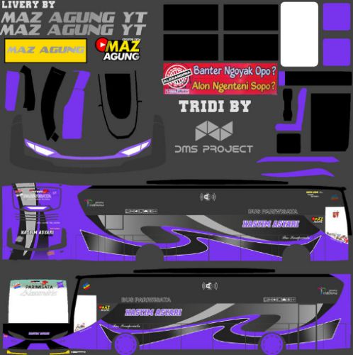 Download Livery & Mod Bussid Hasyim Asyari Alexandria