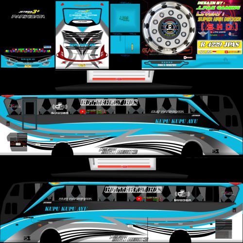 Download Livery & Mod Bussid Kupu Kupu Ayu SHD Ori