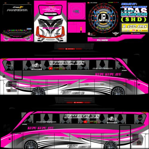 Download Livery & Mod Bussid Kupu Kupu Ayu SHD
