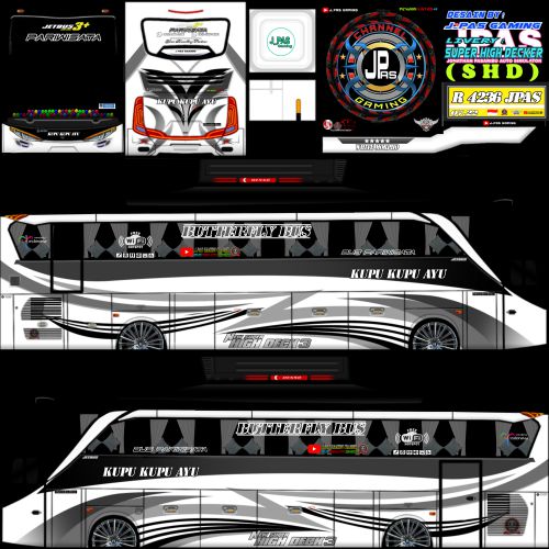 Download Livery & Mod Bussid Kupu Kupu Ayu SHD
