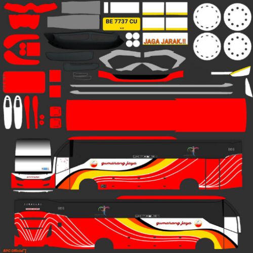 Download Livery & Mod Bussid Gumarang Jaya SR2 Hino