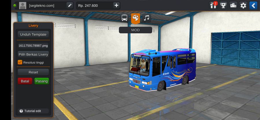 Download Livery & Mod Bussid BS Guvilli Engkel