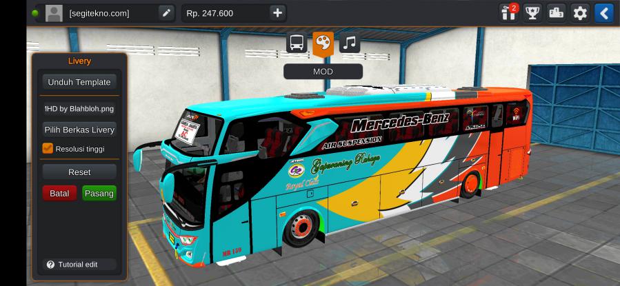 Download Livery & Mod Bussid Gapuraning Rahayu JB3+ MHD Voyager