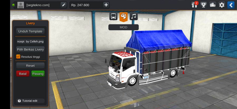 Mod Bussid Truk JSK Concept Isuzu NMR71