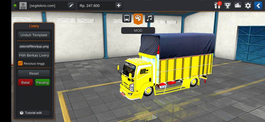 Mod Bussid Truk JSK Concept Isuzu NMR