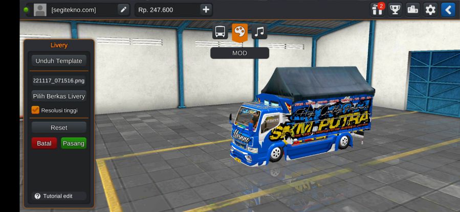 Mod Bussid Truck Alvinno Terpal Segitiga