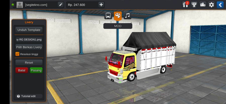 Mod Bussid Truck Stevanie Bayi Tabung