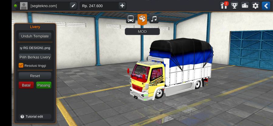Mod Bussid Truck Stevanie Terpal Gayor