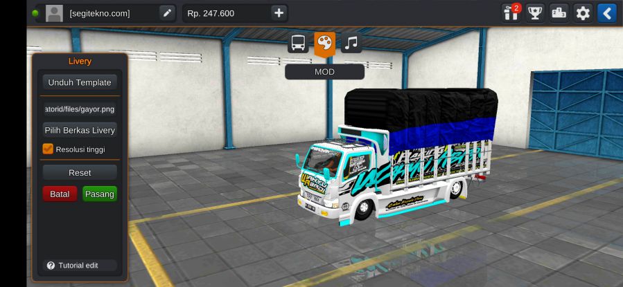 Mod Bussid Truck Wahyu Abadi 2 Bumper Standar