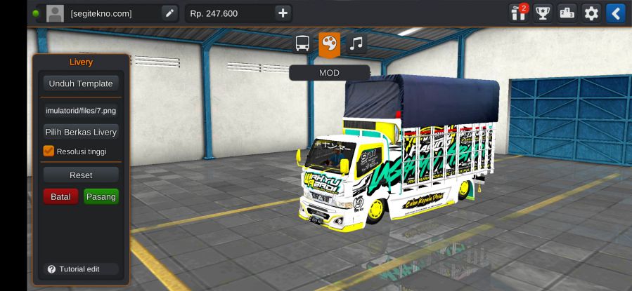 Mod Bussid Truck Wahyu Abadi 2 Terpal Kotak