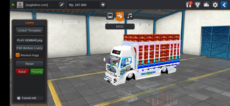 Mod Bussid Truck Angkut Ayam Maulana Express