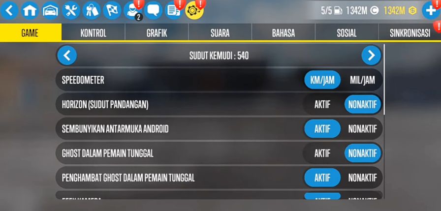 Setting Game CarX Drift Racing 2