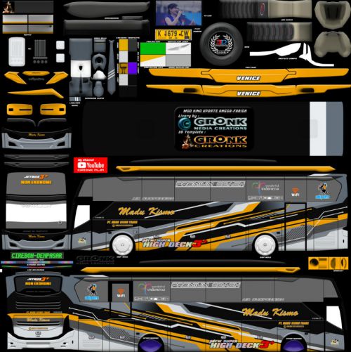 Download Livery & Mod Bussid Madu Kismo JB3 SHD Hino
