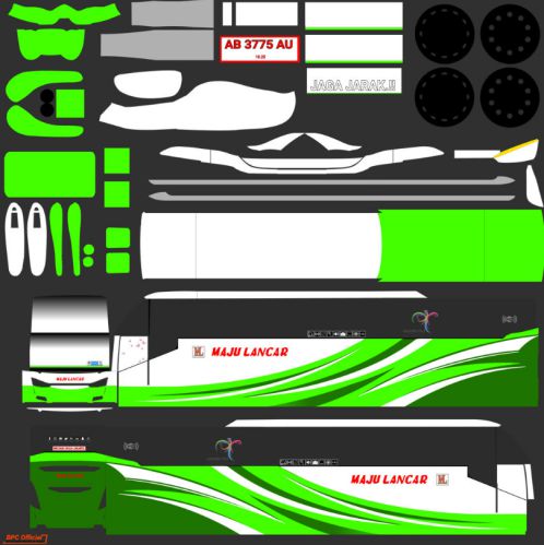 Download Livery & Mod Bussid Maju Lancar SR2 Scania