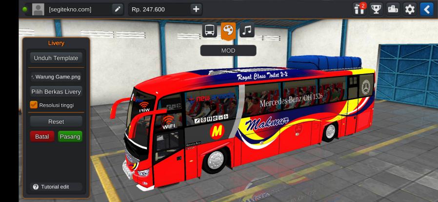 Download Livery & Mod Bussid Makmur Evonext
