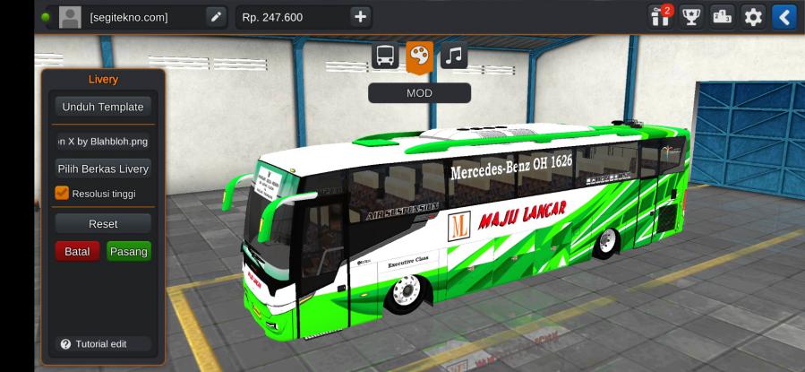 Download Livery & Mod Bussid Maju Lancar Scorpion X