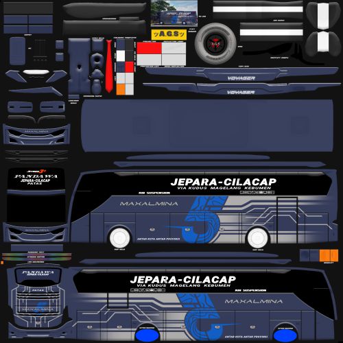 Download Livery & Mod Bussid Maxalmina JB3 Scania K410IB Tronton