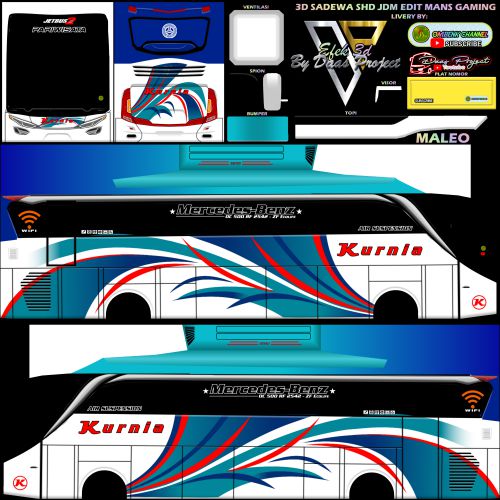 Download Livery & Mod Bussid Kurnia SHD JB2 Ori