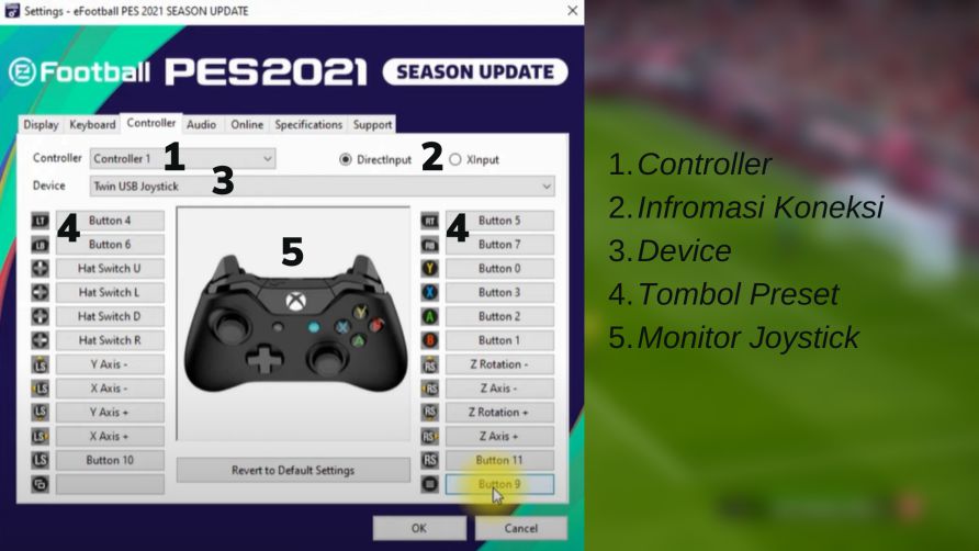 Cara Setting Joystick PES PC