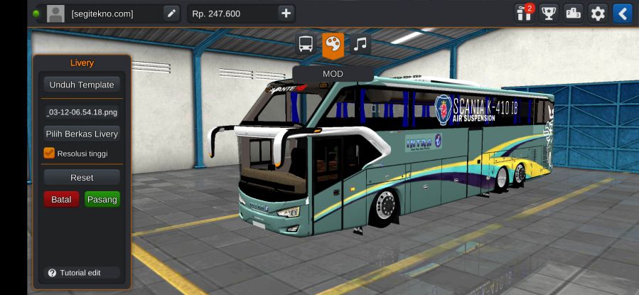 Download Livery & Mod Bussid Intra Avante H9