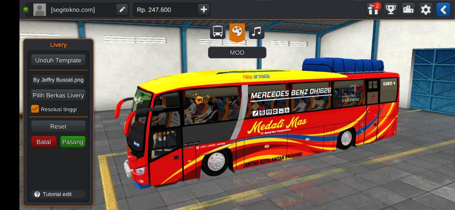Download Livery & Mod Bussid Medali Mas Evonext