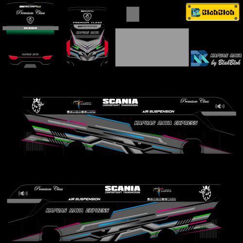 Download Livery & Mod Bussid Kapuas Raya Express Srikandi SHD Ori
