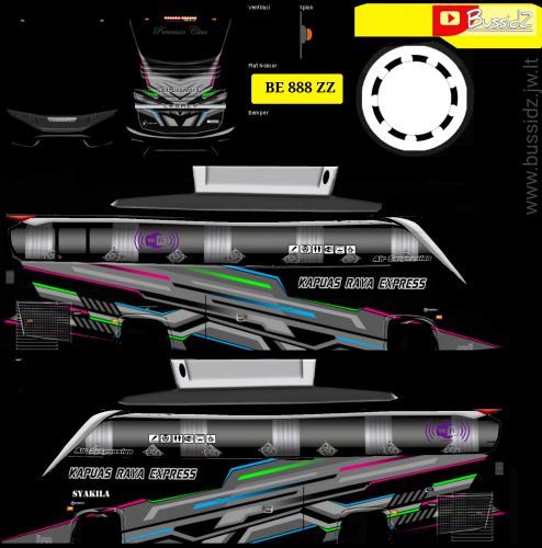 Download Livery & Mod Bussid Kapuas Raya Express HD