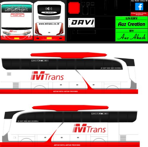 Download Livery & Mod Bussid MTrans JBHD