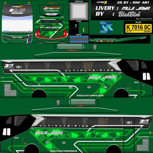 Download Livery & Mod Bussid MJPM Emerald Green