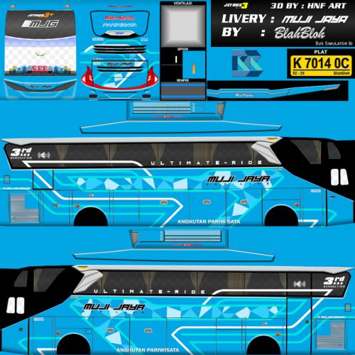 Download Livery & Mod Bussid MJPM Blue Marlin