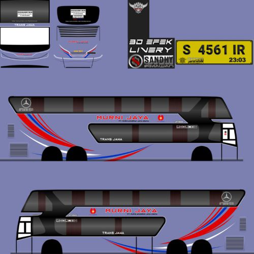 Download Livery & Mod Bussid Murni Jaya Bimasena SDD