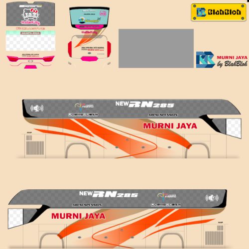 Download Livery & Mod Bussid Murni Jaya Srikandi SHD