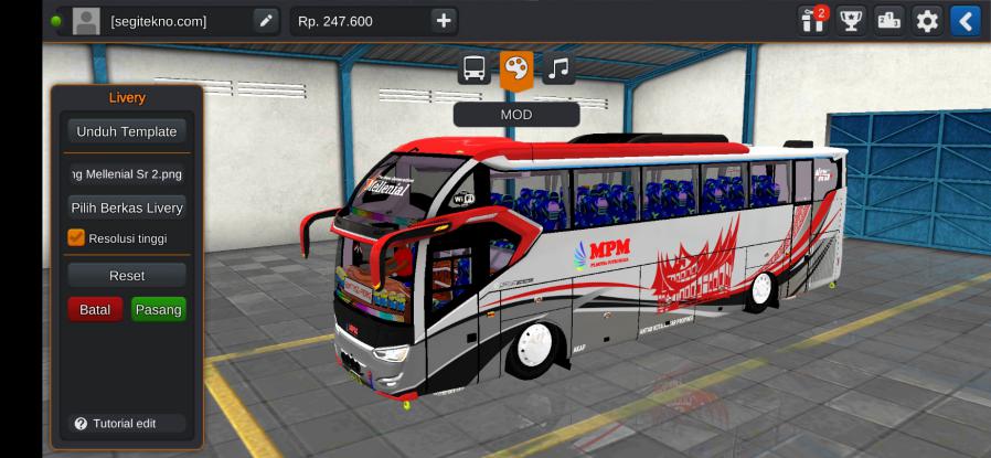 Download Livery & Mod Bussid MPM SR2 XHD Prime