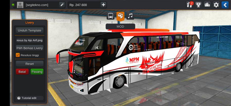 Download Livery & Mod Bussid MPM Rexus
