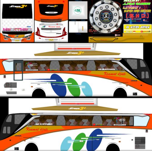 Download Livery & Mod Bussid Kramat Djati JB3 SHD