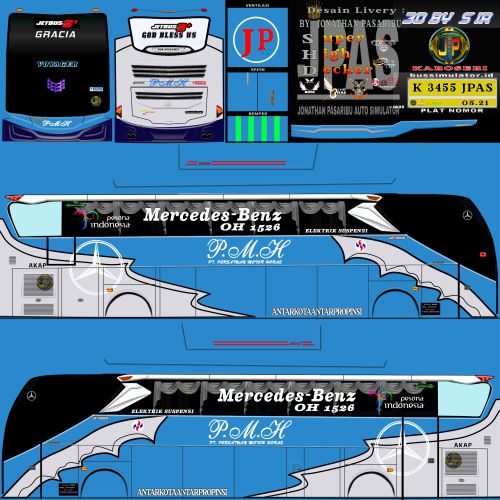 Download Livery & Mod Bussid PMHJB3 SHD Voyager