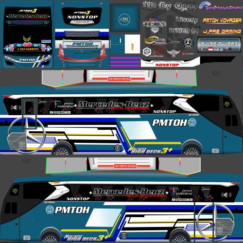 Download Livery & Mod Bussid PMTOH SHD Voyager