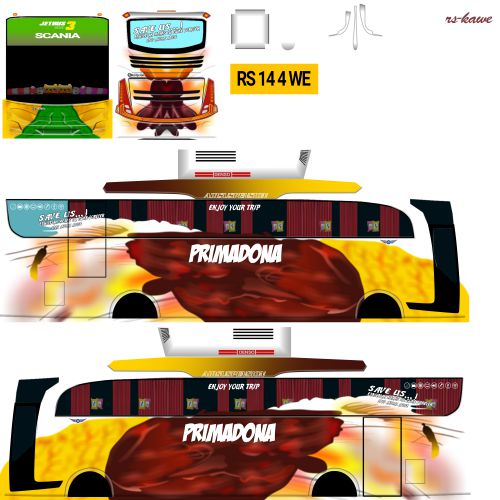 Download Livery & Mod Bussid Primadona HD