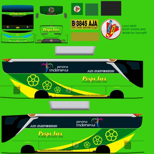 Download Mod & Livery Bussid Puspa Jaya JB2 HD