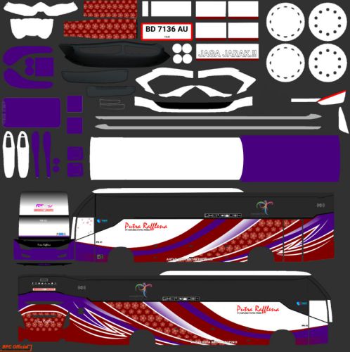 Download Mod & Livery Bussid Putra Rafflesia SR2 Hino