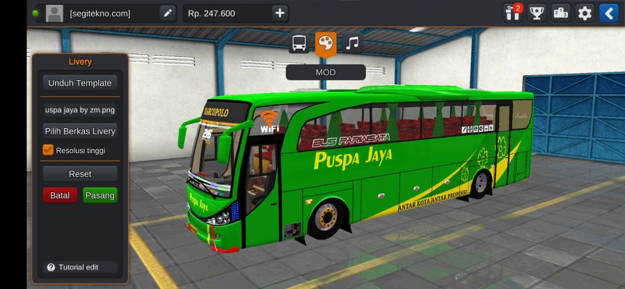 Download Mod & Livery Bussid Puspa Jaya Marcopolo