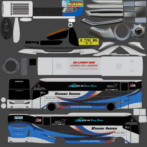 Download Mod & Livery Bussid Ranau Indah SR2 XHD