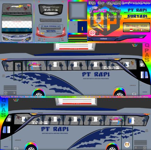 Download Mod & Livery Bussid Rapi JB3+ SHD