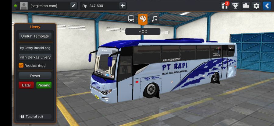 Download Mod & Livery Bussid Rapi Discovery SR1