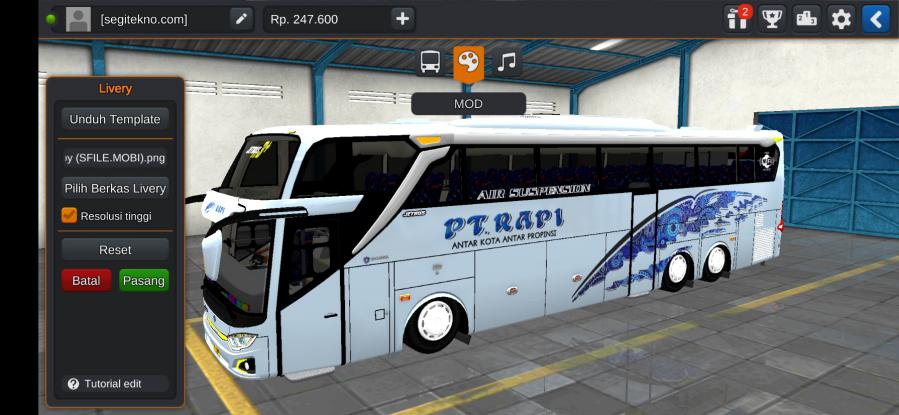 Download Mod & Livery Bussid Rapi JB3+ SHD Tronton K410IB