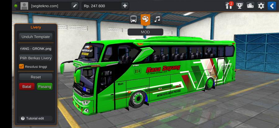 Download Mod & Livery Bussid Rasa Sayang JB3+ RK