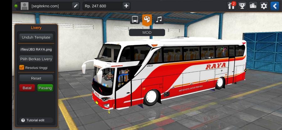 Download Mod & Livery Bussid Raya JB3+ SHD