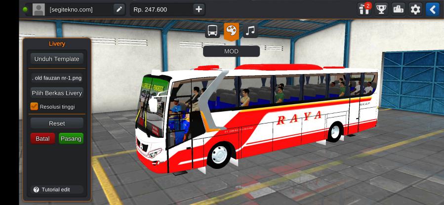 Download Mod & Livery Bussid Raya SR1 Old