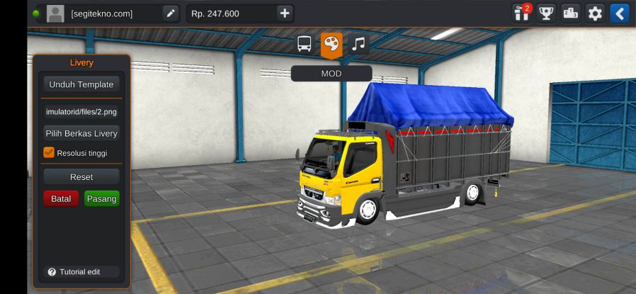 Mod Bussid Truck Negeri Jagung Terpal Segitiga