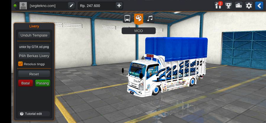 Mod Bussid Truck Bawang Junior Terpal Kotak